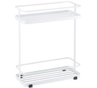 Desserte en métal 2 niveaux Rack Blanc
