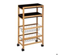 Desserte étroite 3 niveaux ""Black bambou"" - 5 five simply smart