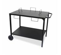 Desserte extérieure pour plancha modulable en acier noir