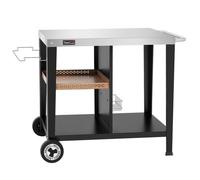 Desserte Extérieure Pour Plancha Royal Gourmet - Chariot Pour Barbecue Avec Dessus De Table En Acier Inox 85 X 50cm - Style Vintage Industriel