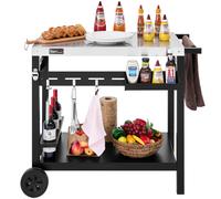 Chariot de Barbecue - Royal Gourmet - Desserte pour Plancha avec Dessus de Travail 85 x 50 cm - Capacité de Charge de 83 kg