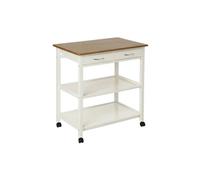 Desserte imitation bambou blanc