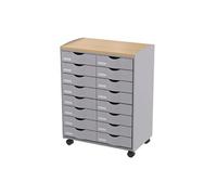 Paperflow Desserte mobile à tiroirs DT162N.02.23 en polystyrène Gris