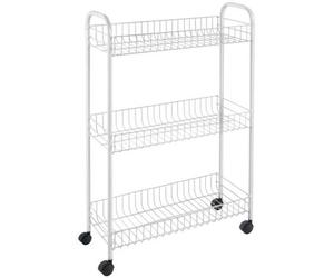 Desserte multi-usage Slim 3 niveaux blanche