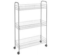 Desserte multi-usage Slim DELUXE 3 niveaux argent