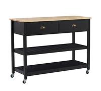 Desserte Noire À Roulettes Navarino Noir