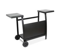 Alice's Garden - Desserte pour plancha au gaz - Chariot Porthos 3 brûleurs - Chariot Barbecue Noir. Cuisine extérieure. roulettes