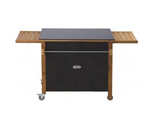 Desserte plancha Mobile en bois + table noire EMILE ENO