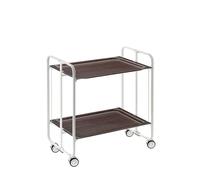 Desserte pliante 2 niveaux avec roulettes - structure blanche, bauhaus Don Hierro