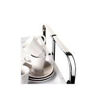 Desserte pliante bauhaus avec roulettes - structure chromée, 2 niveaux, 4 positions Don Hierro