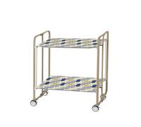Desserte pliante bauhaus avec roulettes - structure couleur sable, 2 niveaux, 4 positions Don Hierro