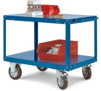 Desserte pour marchandises lourdes 1200 x 700 mm, capacité de charge 200 kg RAL 2001 orange-rouge Manuflex TT1071.2001