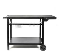 Desserte pour plancha avec tablette rabattable - LIVOO - GS170N - 2 roues crantées Ø15 cm - Plateau supérieur 85 x 50 cm