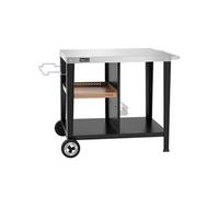 Royal Gourmet Desserte Extérieure pour Plancha, Chariot pour Barbecue avec Dessus de Table en Acier Inoxydable 85 x 50 cm, Style Vintage Industriel, Convient pour Cuisine et Jardin
