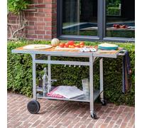 Desserte pour plancha en bois et métal grandi xl