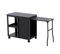 BRASERO - Desserte pour plancha Evolution - Meuble desserte extérieur - Etages rangements, Porte, Crochets - Plateau 85x50 cm - Plateau Extension 61,6 x 37 cm - Roues avec Frein, poignée