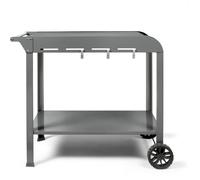 Desserte pour plancha - LIVOO - GS168G - 2 roues crantées ø 14,5 cm - Plateau supérieur 70 x 50 cm - Plateau inférieur 79 x 49 cm