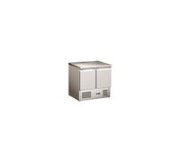DESSERTE REFRIGEREE INOX CENTRALE +2/+8°C - R600a - Inox2Pleine x700xmm