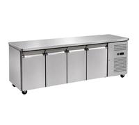 Desserte réfrigérée positive - 4 portes 2230 mm - 553 L - Inox - +2/+8°C
