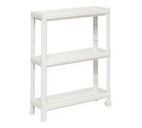 5five Desserte 3 niveaux plastique blanc à roulettes H70,5 cm
