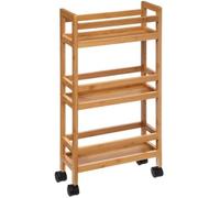 Desserte Salle de Bain 3 Niveaux ""Bambou"" 74cm Naturel