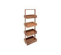 FIVE Simply Smart - Desserte Salle de Bain 4 Niveaux "Trolley" 88cm Naturel Naturel G