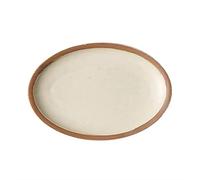 Desserts Assiette à poisson en céramique, assiette cuite la vapeur, vaisselle, grande ovale, cuisine de Restaurant, Plate rétro En-cas(Grand)