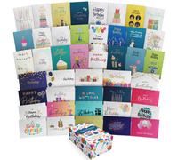 Dessie - Assortiment de 120 cartes d'anniversaire uniques 4x6 - Cartes d'anniversaire en vrac avec enveloppes, message l'int rieur de la bo te