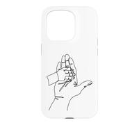 Dessin à Une Ligne : des Mains Qui racontent des Histoires Coque pour iPhone 15 Pro