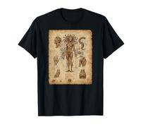 Dessin Anatomique Mystique Medusa Gothic Fantasy Art T-Shirt