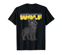 Dessin animé Alexander Archipel Loup Amoureux des Animaux Loups Mignons T-Shirt