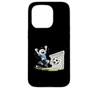Dessin animé Amusant de célébration des buts de Football de Stick Man Coque pour iPhone 15 Pro