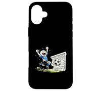 Dessin animé Amusant de célébration des buts de Football de Stick Man Coque pour iPhone 16 Plus