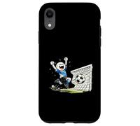 Dessin animé Amusant de célébration des buts de Football de Stick Man Coque pour iPhone XR