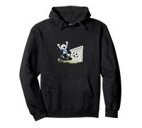 Dessin animé Amusant de célébration des buts de Football de Stick Man Sweat à Capuche