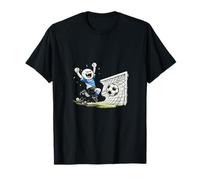 Dessin animé Amusant de célébration des buts de Football de Stick Man T-Shirt