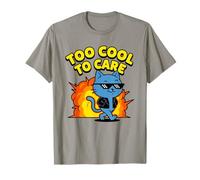 Dessin animé Amusant de Chat Too Cool to Care T-Shirt