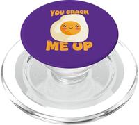 Dessin animé Amusant de Jeu de Mots aux œufs frits You Crack Me Up PopSockets PopGrip pour MagSafe