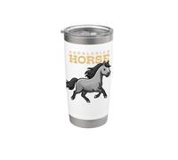 Dessin animé Andalou Cheval Ferme Amoureux des Animaux Chevaux Mignons Gobelet isotherme en acier inoxydable double paroi