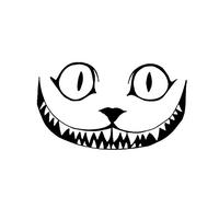 Dessin animé Animal Sourire Visage Décoration De Voiture Autocollant Halloween Réfléchissant Décalque Élégant et PopulaireOpération facile