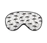 Dessin animé autruche oiseau sommeil masque pour les yeux doux couvre les yeux bloquant les lumières bandeau avec sangle réglable pour la sieste de voyage