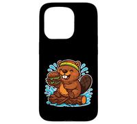 Dessin animé Beaver Burger Dam Coque pour iPhone 15 Pro