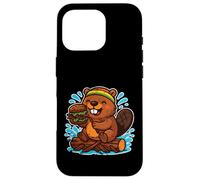 Dessin animé Beaver Burger Dam Coque pour iPhone 16 Pro
