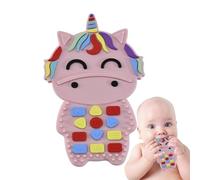 Dessin animé bébé teether, teether silicone | Silicone Chew Toys for Babies Disting | Jouet de sucette à la main, soulagement de dentition en toute sécurité pour l'anniversaire, Noël, Pâques