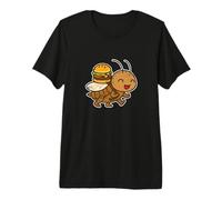 Dessin animé Busy Ant Carrying Burger T-Shirt Haut de Gamme