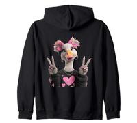 Dessin animé Canard Paix Mignon Animal Amant Graphique ludique Vibrant Sweat à Capuche