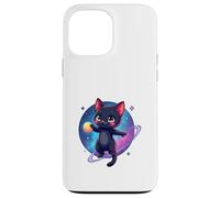 Dessin animé Chat dans l'espace Illustration Design Coque pour iPhone 13 Pro Max