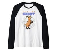 Dessin animé chèvre Alpine de la Ferme Amoureux des Animaux Mignons chèvres Manche Raglan