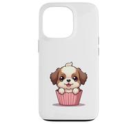 Dessin animé Chiot dans Un Emballage de Cupcake Illustration Design Coque pour iPhone 13 Pro