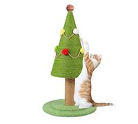 Dessin animé Christmas Tree | Christmas Tree Scratching Post | Dessin animé Cat Scratch Tree | Natural Sisal Scratching Board | Aesthetic Holiday Tree Ornaments for Kittens and Indoor Cats